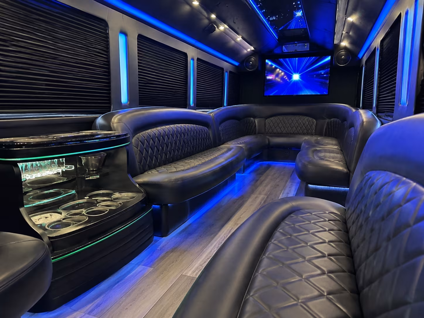 Mesquite Bachelor & Bachelorette Transportation party bus exterior