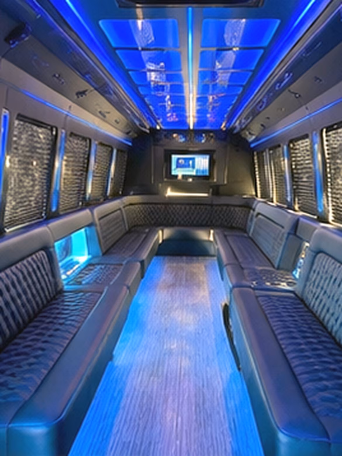 Mesquite Private Event Transportation party bus interior