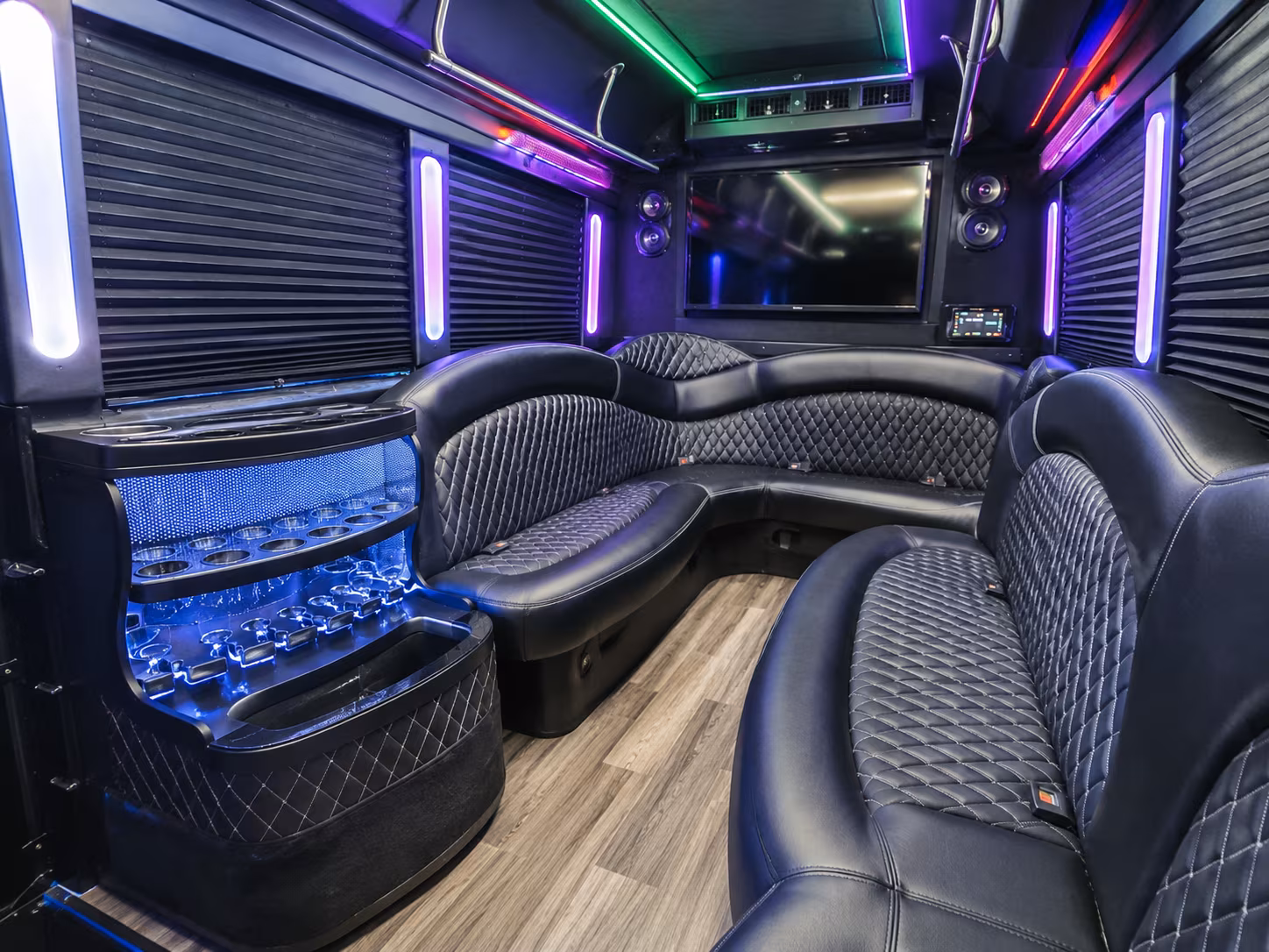 Mesquite Private Event Transportation party bus exterior