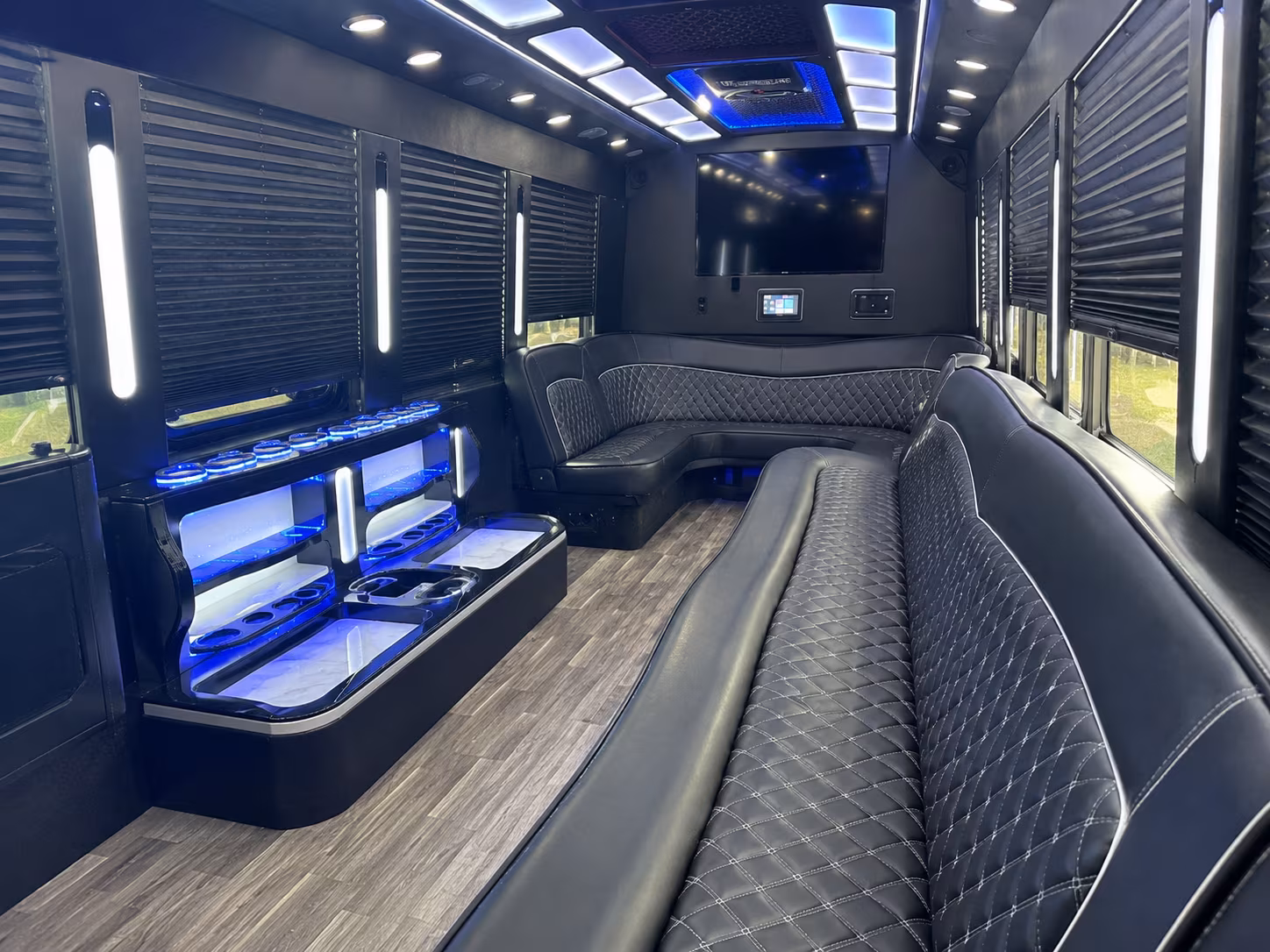 Mesquite Private Event Transportation party bus exterior
