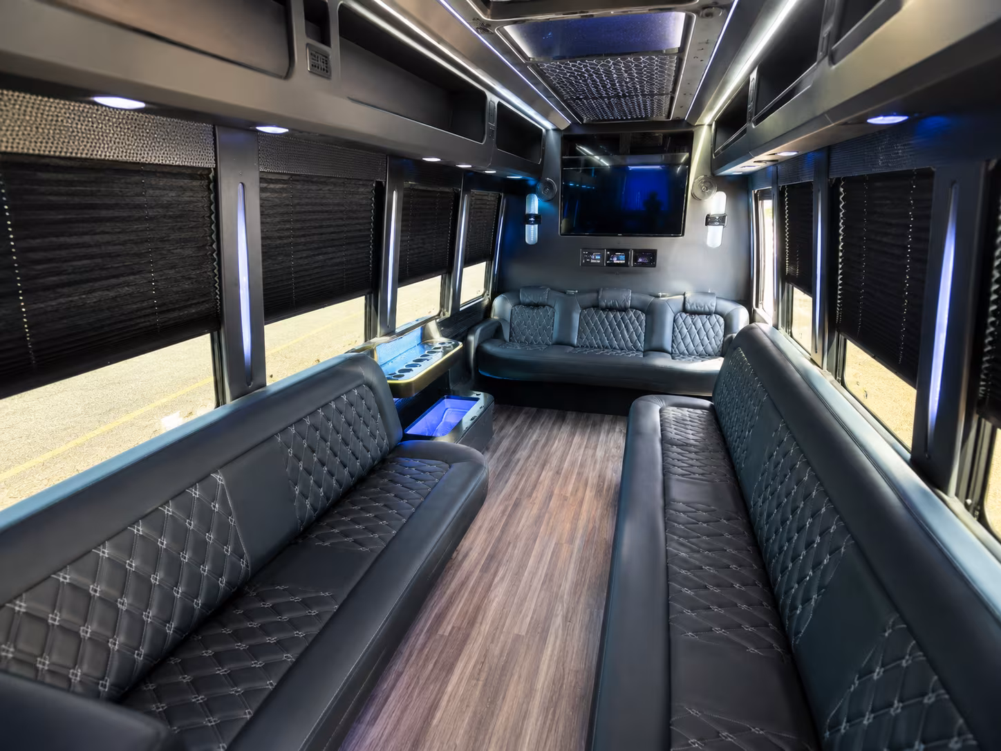 Mesquite Private Event Transportation party bus exterior