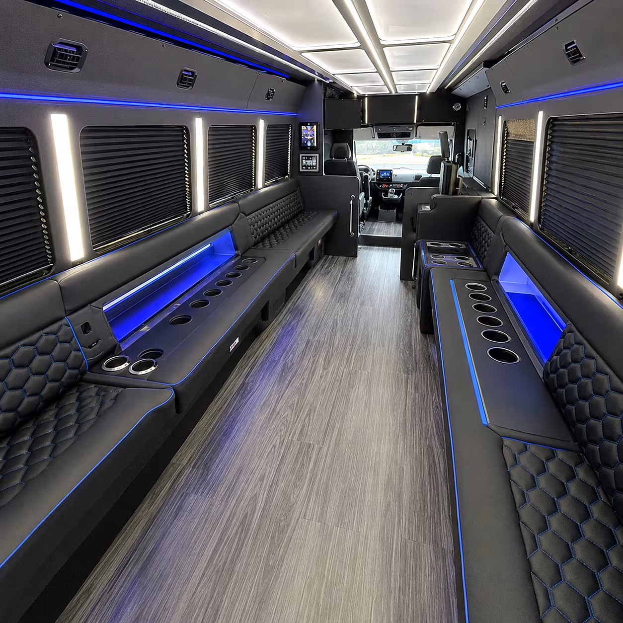Mesquite Prom & Homecoming Transportation party bus interior