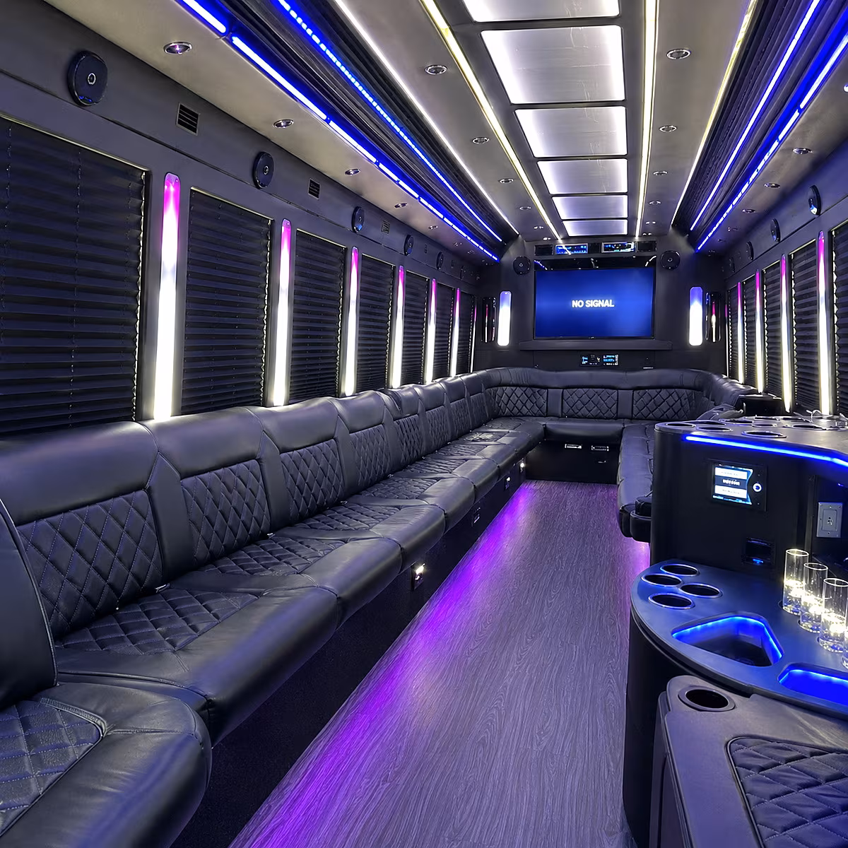 Mesquite Sporting Event Transportation party bus interior