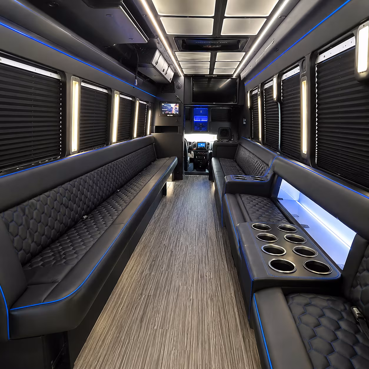 Mesquite Sporting Event Transportation party bus interior