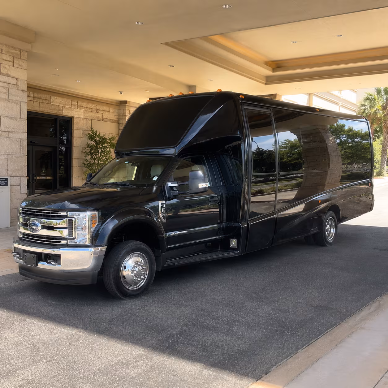 Mesquite Wedding Transportation party bus exterior