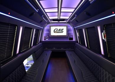 Longview 18 Passenger Limo Bus Interior
