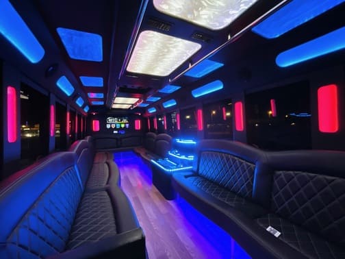 Longview 35 Passenger Party Bus Interior